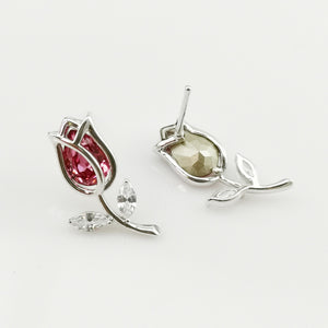 Ear Pin Rose Flower Earrings