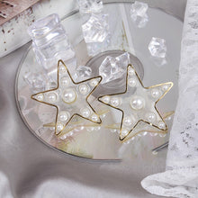 Load image into Gallery viewer, S925 Pearl Stitching Earrings Peach Heart Star Stud Earrings Women
