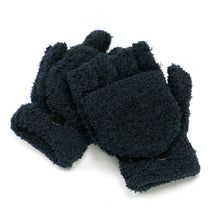Load image into Gallery viewer, Coral Fleece Flip Half-finger Gloves, Writing And Internet Travel Warm Gloves
