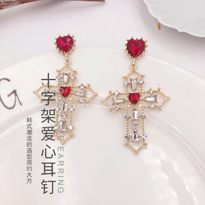 Ladies Cross Earrings