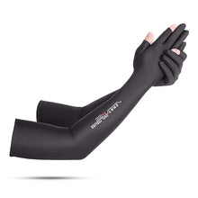 Load image into Gallery viewer, Sunscreen Gloves Arm Protection Summer Ice Silk Sleeve Driving Anti Slip Meituan Rider Half Finger Long Gloves
