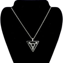 Load image into Gallery viewer, triangle pendant necklace
