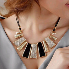 Load image into Gallery viewer, Exaggerated Necklace Irregular Geometric Necklace Frosted Leather Cord
