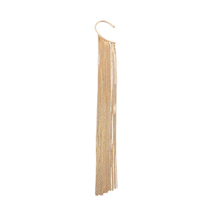 Women's exaggerated long tassel earrings