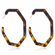 Load image into Gallery viewer, Leopard Earrings acrylic circle geometric Earrings
