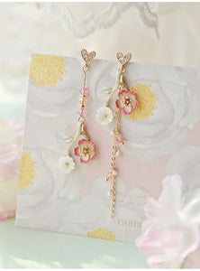 Girl heart ins wind Japanese style earrings