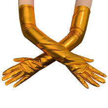 Load image into Gallery viewer, Sexy patent leather gloves long
