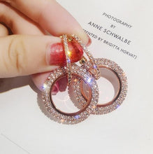 Load image into Gallery viewer, Popular Diamond Insert Crystal Ring Earrings and Earrings
