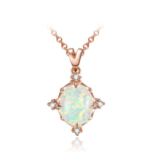 Opal Diamond Necklace