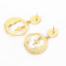 Load image into Gallery viewer, Fashion Earrings Round Moon Star Earrings
