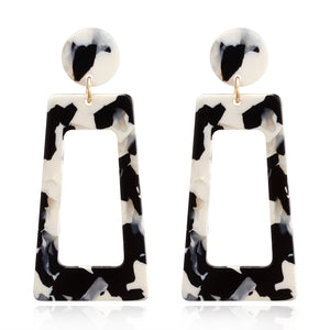 Geometric trapezoidal acetate earrings earrings