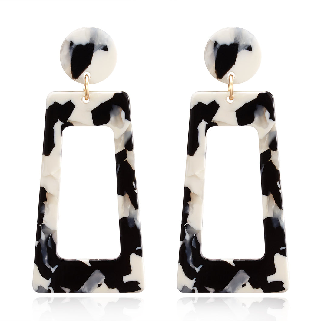 Geometric trapezoidal acetate earrings earrings