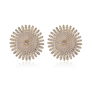 Irregular Earrings Simple Personality Pearl Earrings Earrings With Diamonds