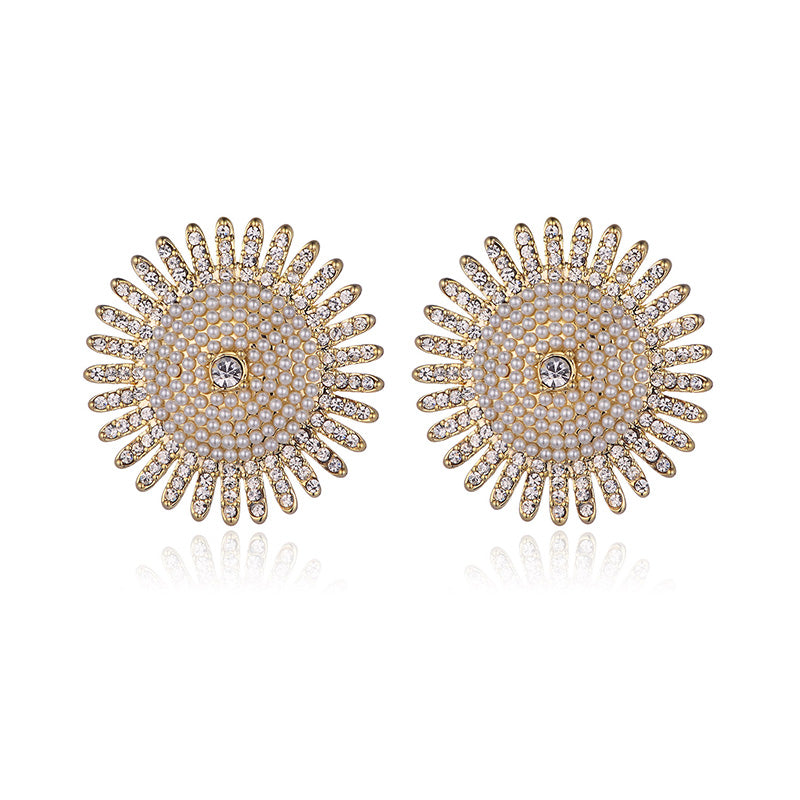 Irregular Earrings Simple Personality Pearl Earrings Earrings With Diamonds