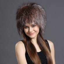 Load image into Gallery viewer, New European And American Fashion Fox Fur Woven Hat Fox Fur Straw Hat Fox Hat Fashion
