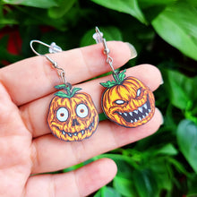 Load image into Gallery viewer, Halloween Earrings Smiley Pumpkin Earrings
