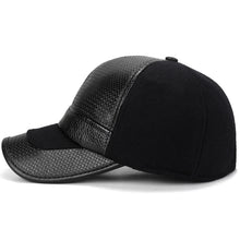 Load image into Gallery viewer, Winter Middle-aged And Elderly Leather Baseball Cap
