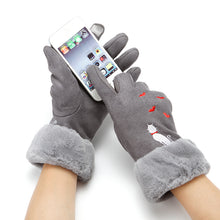 Load image into Gallery viewer, Gloves women winter suede gloves
