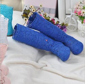 Breathable versatile net boots flat high-top women's shoes casual England Martin boots student knit boots