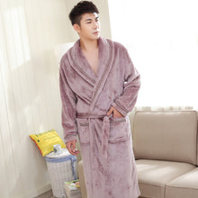 Load image into Gallery viewer, Flannel pajamas Hotel bathrobe

