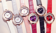 Load image into Gallery viewer, Wheeled rhinestone watch quartz dial watch fashion temperament female watch ladies belt
