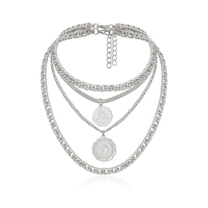 Hip Hop Thick Chain Necklace Lace Tag Necklace