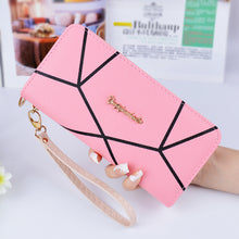 Load image into Gallery viewer, New geometric pattern long Purse Ladies fashion large zip handbag handbag handbag
