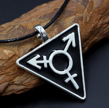 Load image into Gallery viewer, triangle pendant necklace
