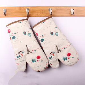 Thickened microwave oven gloves