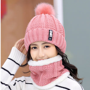 Hair ball warm wool cap