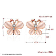 Load image into Gallery viewer, Female cat&#39;s eye butterfly earrings
