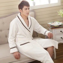 Load image into Gallery viewer, Flannel pajamas Hotel bathrobe
