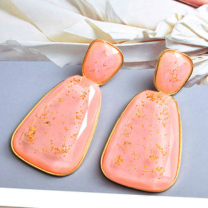 Fashion Earrings Long Resin Geometric Shape Earrings Jewelry