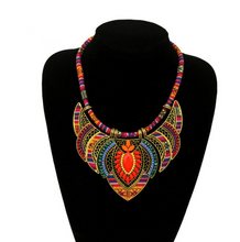 Load image into Gallery viewer, Ethnic Style Necklace Colorful Braided Rope Diamond Necklace

