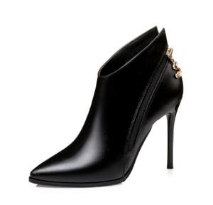 Sexy pointed Martin boots stiletto high heel ankle boots autumn and winter new women's boots England bare boots ankle boots