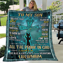 Load image into Gallery viewer, Christmas Gift Flannel Blanket For My Son
