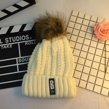 Load image into Gallery viewer, Hair ball warm wool cap
