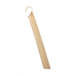 Women's exaggerated long tassel earrings