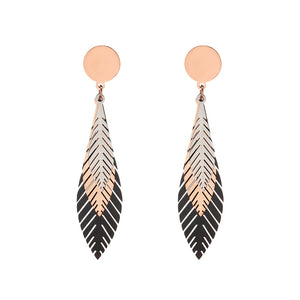 Three-leaf earrings