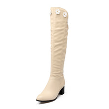 Load image into Gallery viewer, Women&#39;s boots with floral side zip

