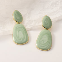 Load image into Gallery viewer, Geometric Oval Earrings Earrings Candy Color Dripping Earrings
