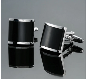 French men's metal cufflinks