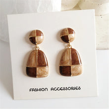 Load image into Gallery viewer, Geometric color block earrings
