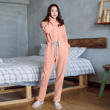 Load image into Gallery viewer, Warm and comfortable waistband one-piece pajamas
