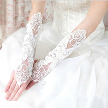 Load image into Gallery viewer, Wedding satin gloves
