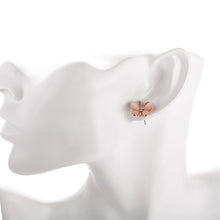 Load image into Gallery viewer, Female cat&#39;s eye butterfly earrings
