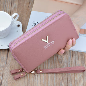 Women's purse long zipper