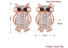 Load image into Gallery viewer, Fashion earrings owl earrings  stud earrings
