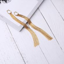 Load image into Gallery viewer, Women&#39;s exaggerated long tassel earrings

