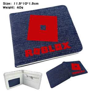 Denim folded leather purse